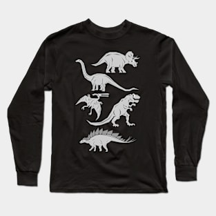 Silver Dinosaurs Long Sleeve T-Shirt